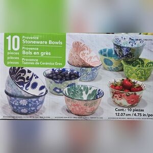 Multicolor Stoneware Bowls Set